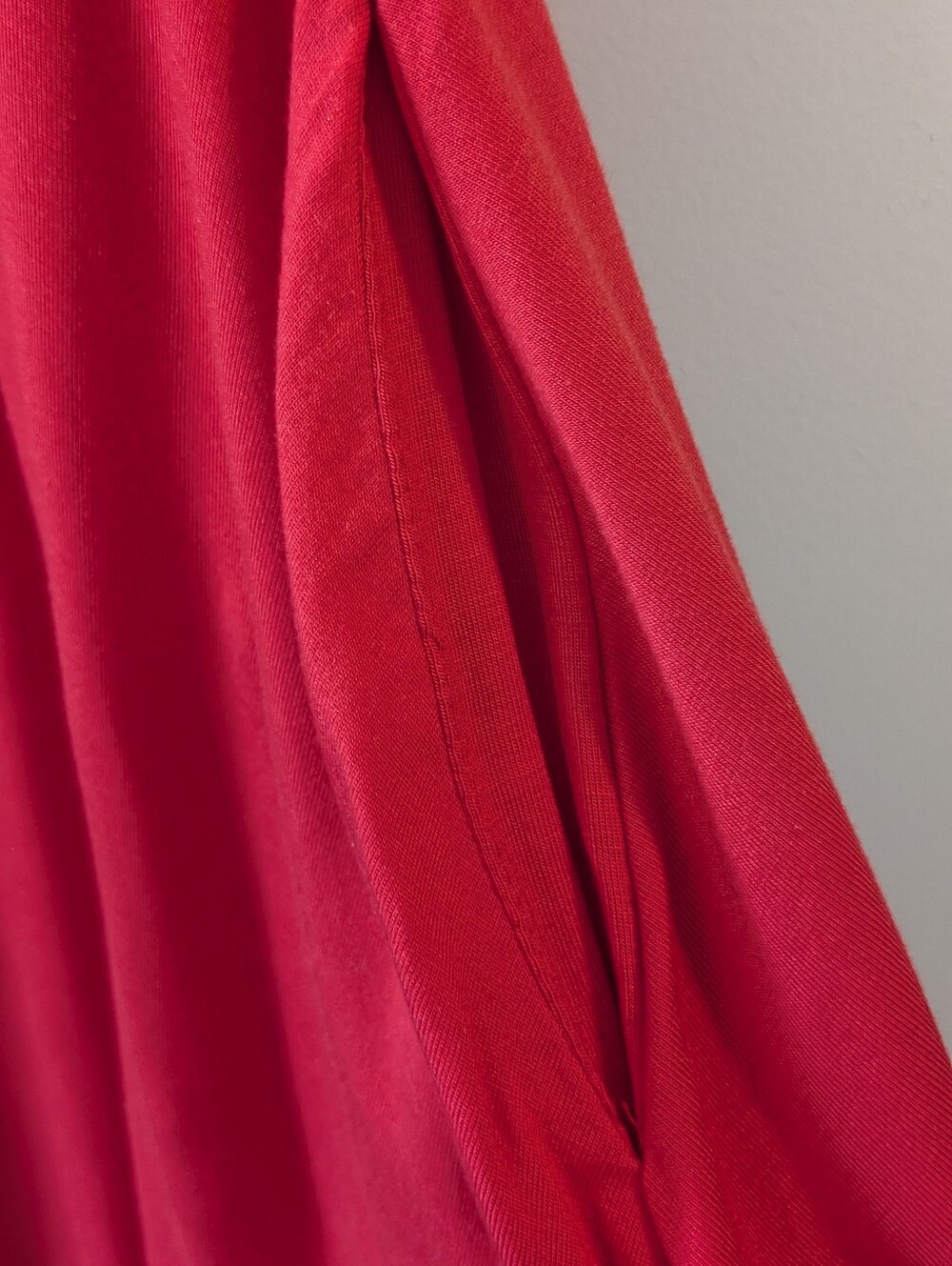 Quince Red Tencel Jersey Fit & Flare Dress Medium - Picture 4 of 6